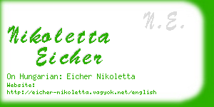 nikoletta eicher business card
